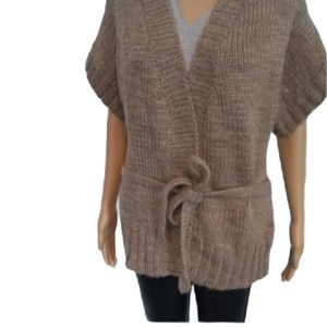 Aeropostale Sweater Cardigan Tie Front  Light Brown Womens Size XL
